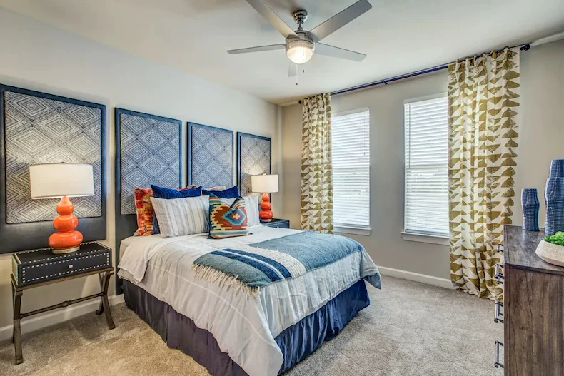 Watermere McKinney senior living community offering active adult living and independent living in McKinney, TX, apartment bedroom