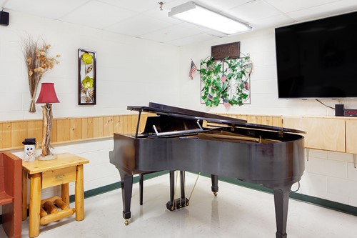 PruittHealth Skilled Nursing & Rehabilitation Center Senior Care in Blue Ridge, Georgia piano and media room
