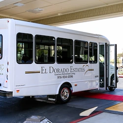 El Dorado Estates Gracious Retirement Living Hawthorn Senior Independent Living in El Dorado Hills, California transportation bus