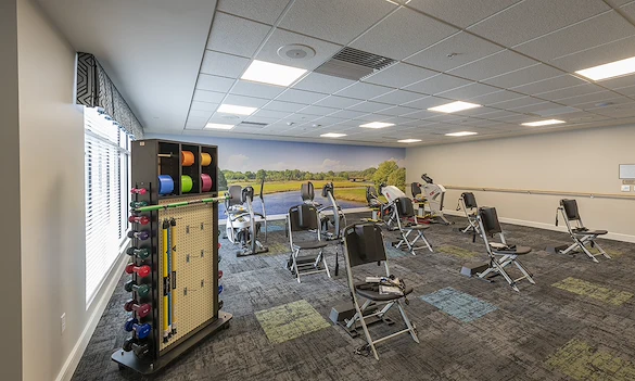 Alto Evergreen Walk, senior living community offering assisted living, memory care, and respite care in South Windsor, CT, fitness center