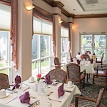 Independent living, assisted living, and memory care at Las Fuentes Resort Village in Prescott, AZ, formal dining room