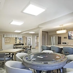 Game, lounge, and bar area at the Regency House