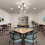 Dining area at the Waters of Oak Creek 