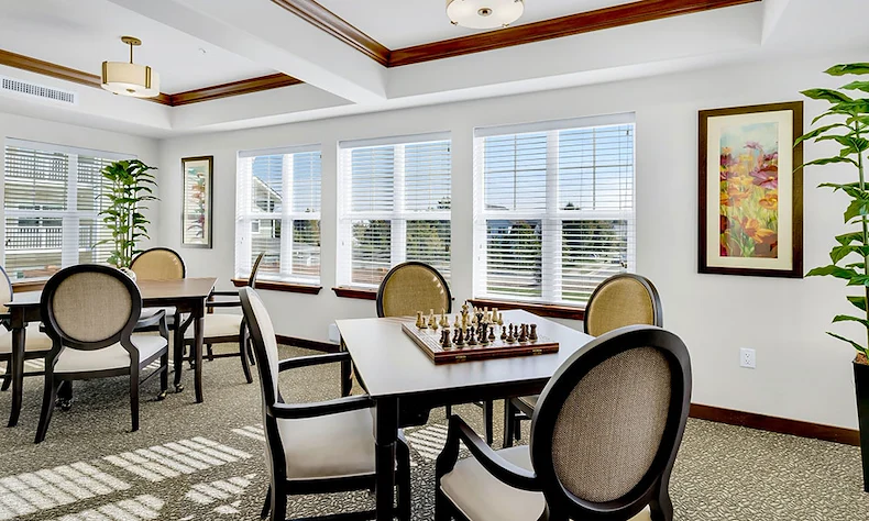 Sycamore Ridge Gracious Retirement Living Hawthorn Senior Independent Living in Collierville, Tennessee game room