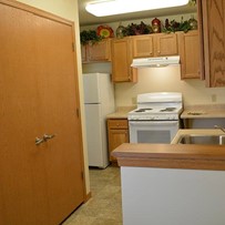 Aster Place Senior Living in Lafayette, IN apartment kitchen