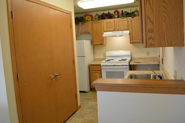 Aster Place Senior Living in Lafayette, IN apartment kitchen