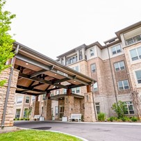 Welcoming entrance for senior residents in Mt. Juliet