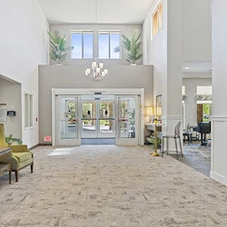 The Palms At La Quinta Gracious Retirement Living Hawthorn Senior Independent Living in La Quinta, California front entrance