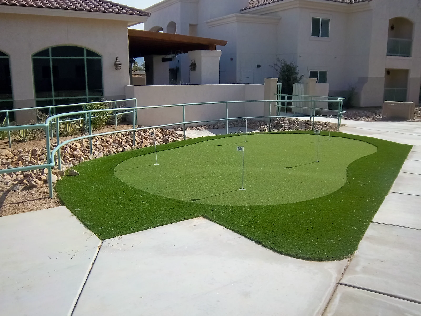 The Peaks At Santa Rita Active Retirement Living Hawthorn Senior Independent Living in Green Valley, Arizona rear exterior mini golf