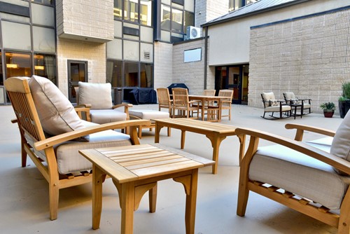 Christian City Skilled Nursing and Rehabilitation Center by PruittHealth in Union City, Georgia outdoor patio seating area