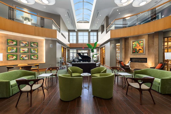 All Seasons West Bloomfield independent living in West Bloomfield, MI, lobby with seating