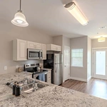 Senior apartment kitchen and dining area