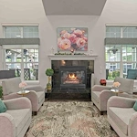 Glenmoore Gracious Retirement Living Hawthorn Senior Independent Living in Happy Valley, Oregon fireplace