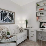 All Seasons West Bloomfield independent living in West Bloomfield, MI, personal apartment office area with couch and workspace