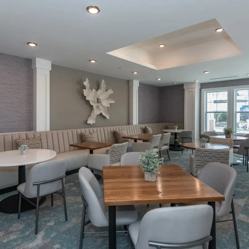 Acclaim at The Hill, senior living community offering active adult and independent living in Fredericksburg, VA, dining room
