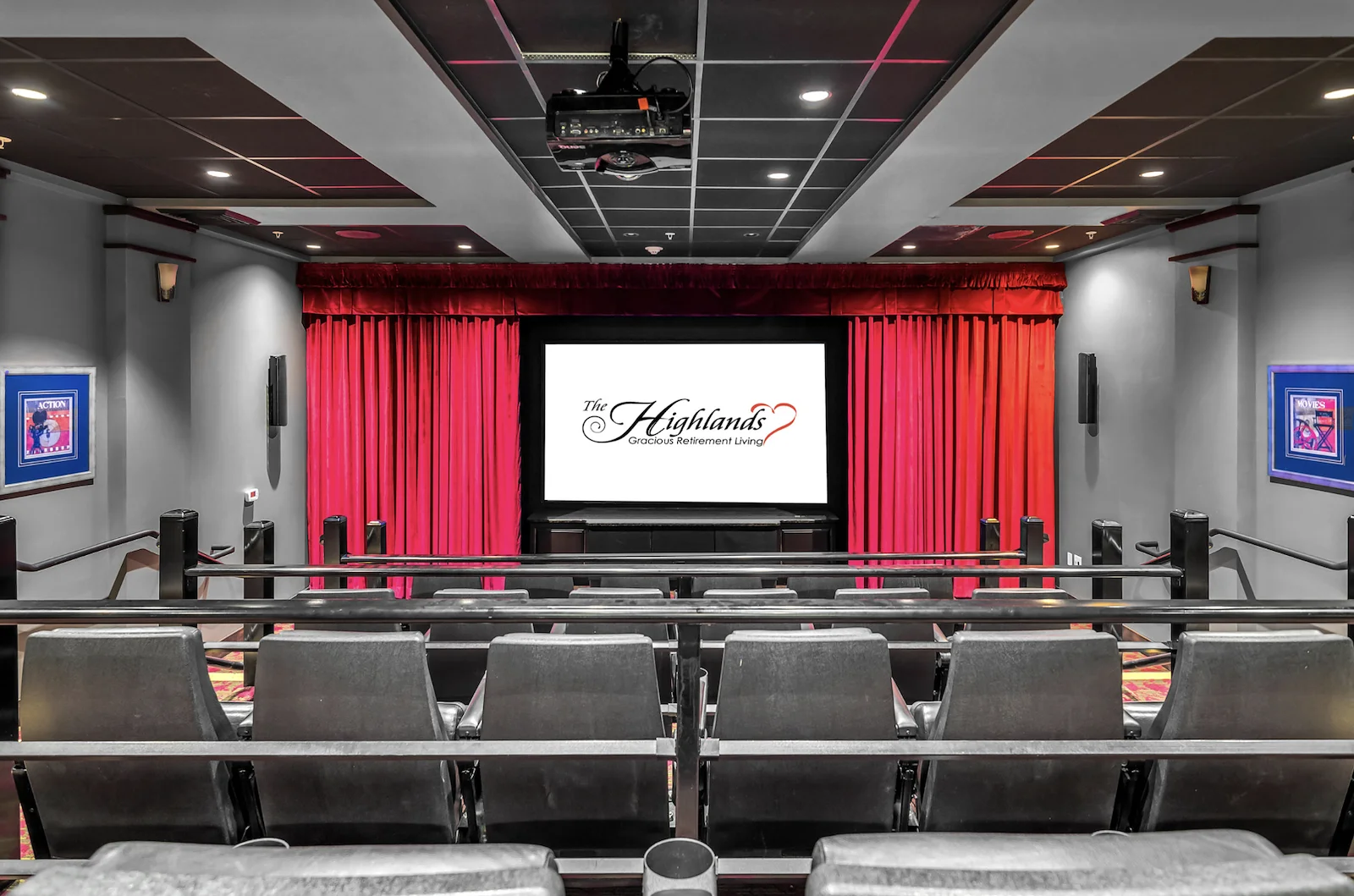 The Highlands Gracious Retirement Living Hawthorn Senior Independent Living in Westborough, Massachusetts movie theater