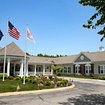 The Commons at Honey Creek Assisted Senior Living in Terre Haute, IN front exterior driveway entrance