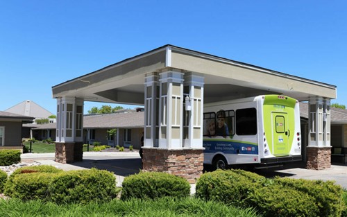 John Knox Village Assisted Living near Kansas City, MO main entrance