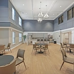 Willow Manor at Cabin Branch senior living community offering independent living and affordable living in Clarksburg, MD, dining room