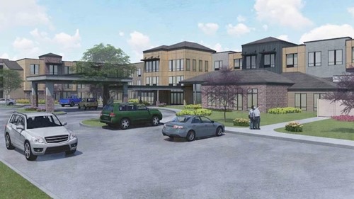 Bear Hollow Estates Hawthorn Senior  Independent Living in Rancho Cordova, California AI-generated front exterior