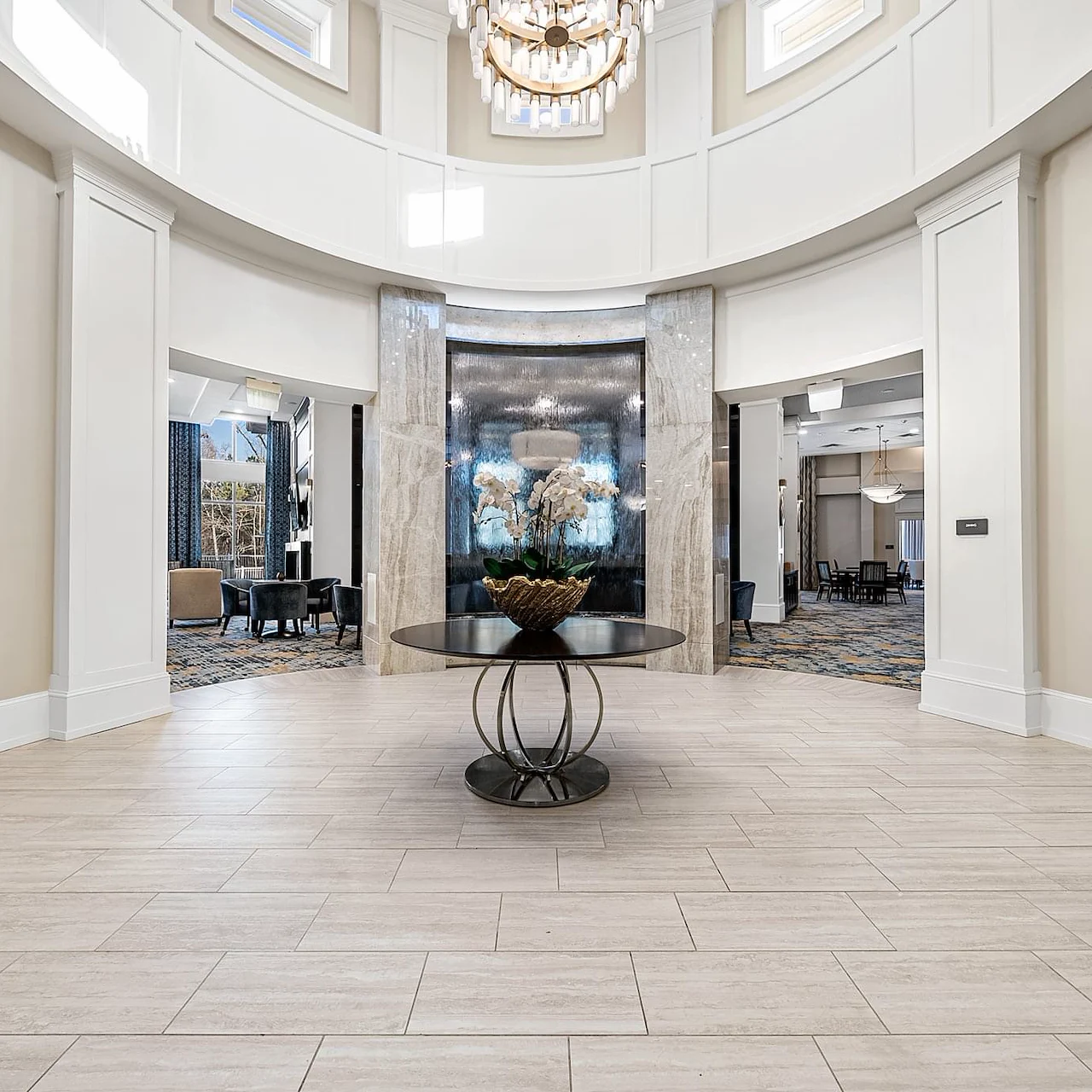 Westhill Newnan Crossing senior living community offering assisted living and memory care in Newnan, GA, lobby