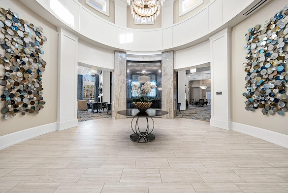 Westhill Newnan Crossing senior living community offering assisted living and memory care in Newnan, GA, lobby