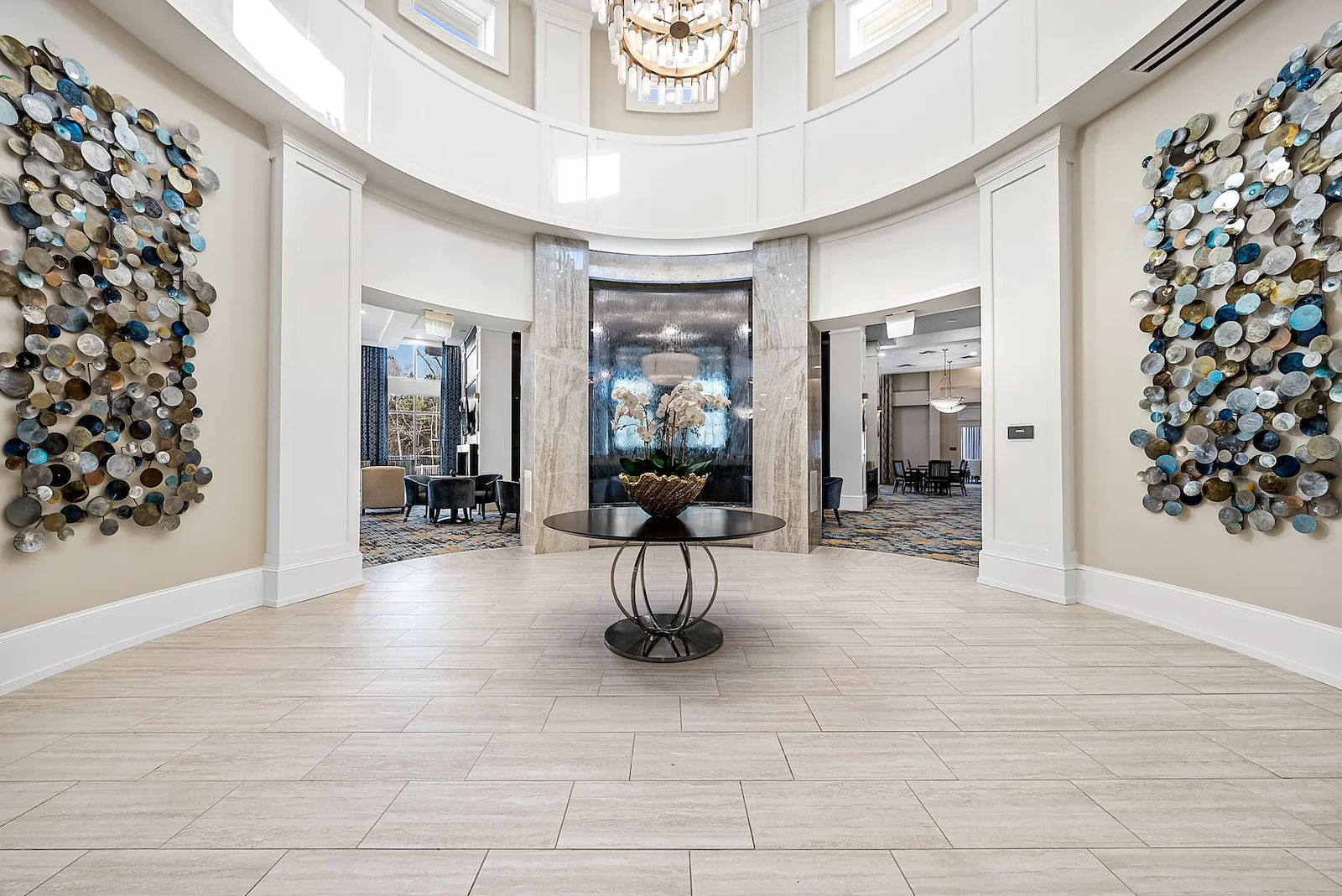 Westhill Newnan Crossing senior living community offering assisted living and memory care in Newnan, GA, lobby