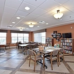 Élan Westpointe library and media room