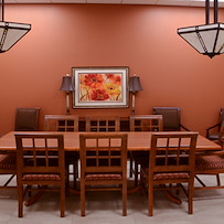 Private dining rooms for family dinners.