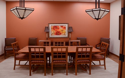 Private dining rooms for family dinners.
