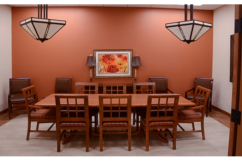 Private dining rooms for family dinners.