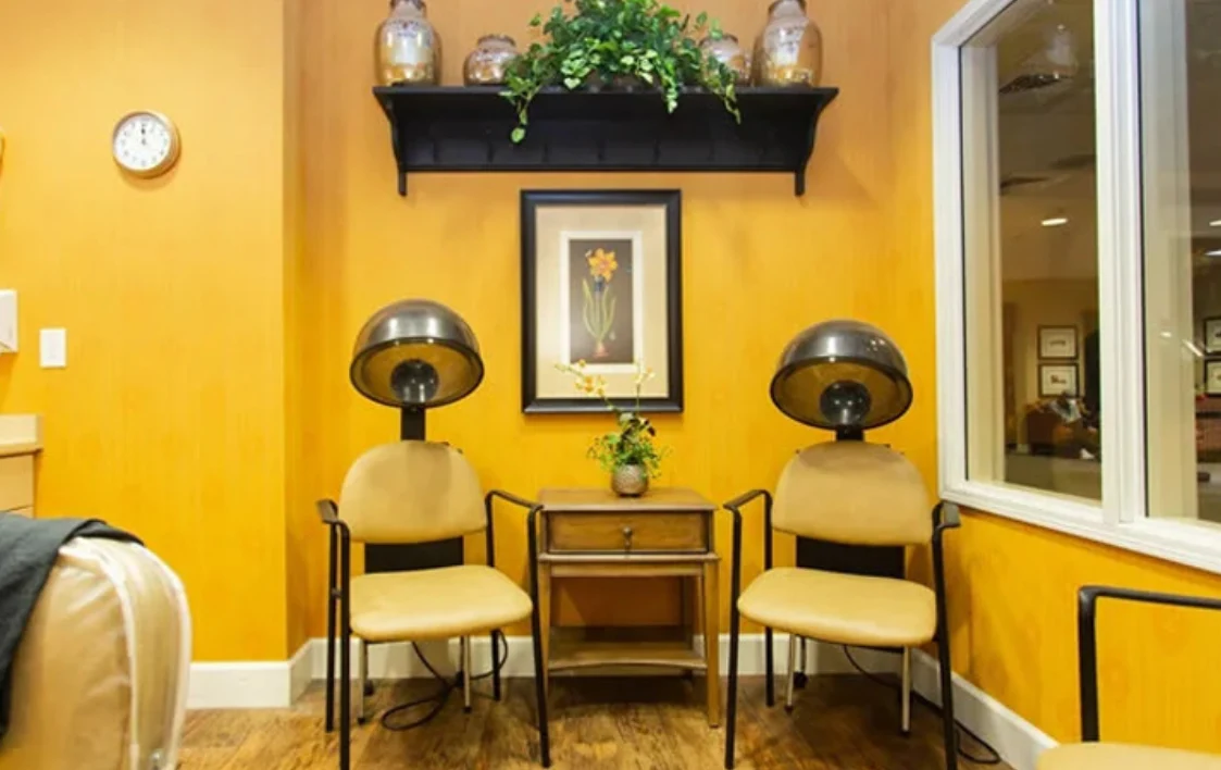 Ashley Gardens Senior Living offering assisted living and memory care in Charleston, SC, beauty salon