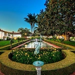 Covenant Living at the Samarkand in Santa Barbara, CA, beautiful outdoor area