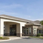 Azalea Gardens Senior Living community offering assisted living and memory care in Tallahassee, FL, front exterior and entrance
