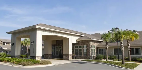 Azalea Gardens Senior Living community offering assisted living and memory care in Tallahassee, FL, front exterior and entrance