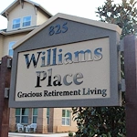 Williams Place Gracious Retirement Living Hawthorn Senior Independent Living in Davidson, North Carolina front exterior welcome sign