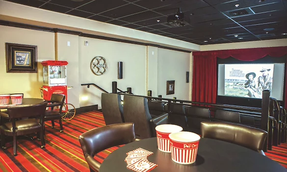 Meadowlark Estates Gracious Retirement Living Hawthorn Senior Independent Living in Lawrence, Kansas movie theater