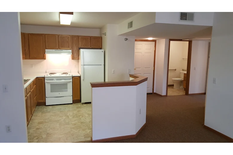 Kitchen for large 2 bedroom in assisted living
