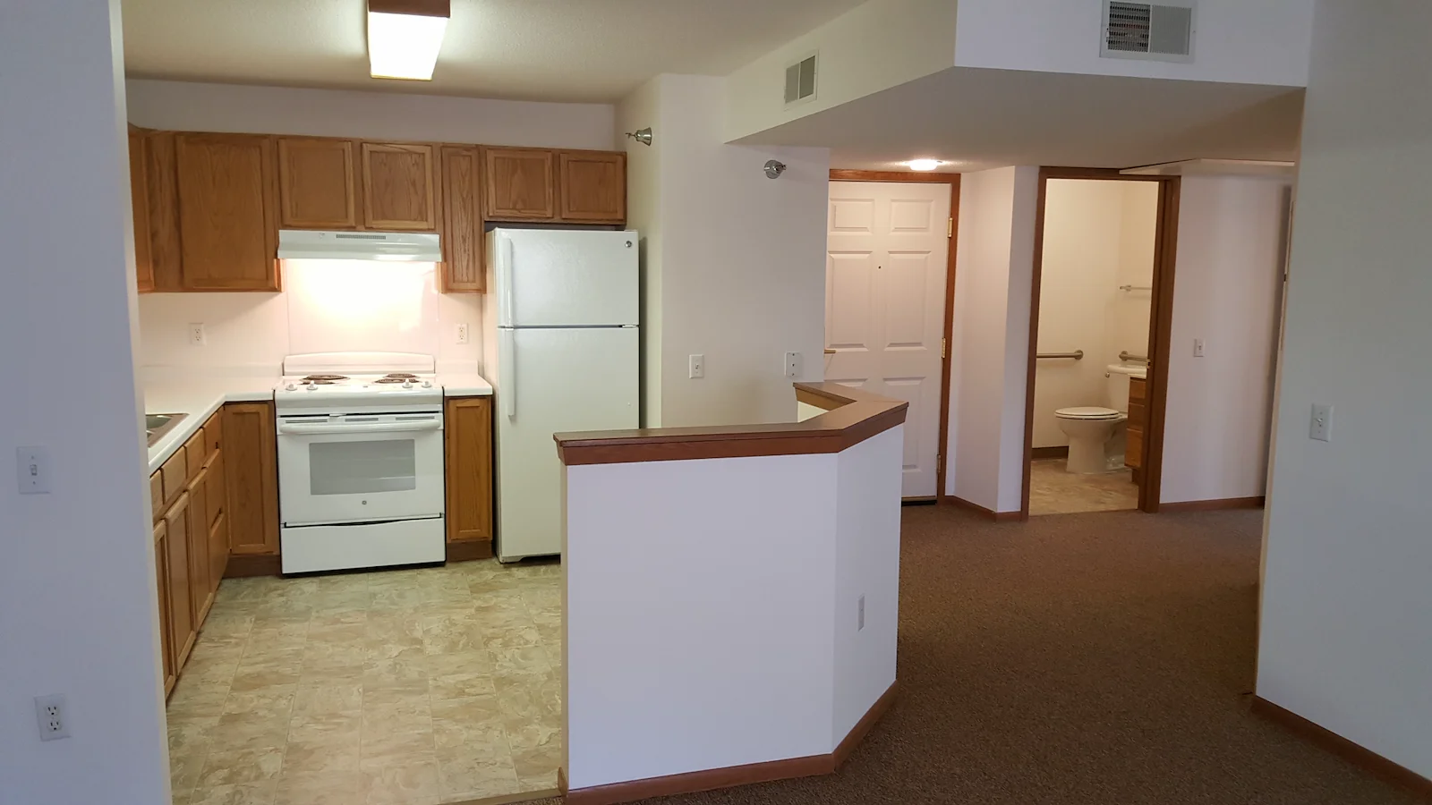 Kitchen for large 2 bedroom in assisted living