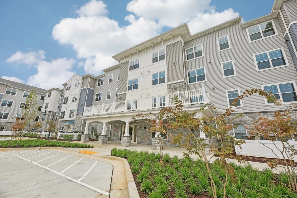 Willow Manor at Cabin Branch senior living community offering independent living and affordable living in Clarksburg, MD, front exterior
