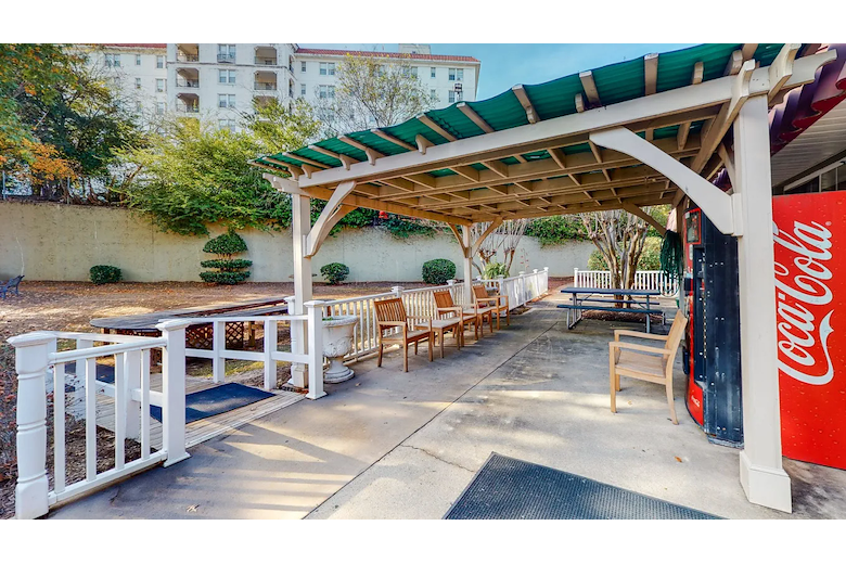 PruittHealth - Augusta Hills Skilled Nursing & Rehabilitation Center Senior Care in Augusta, Georgia outdoor patio seating area