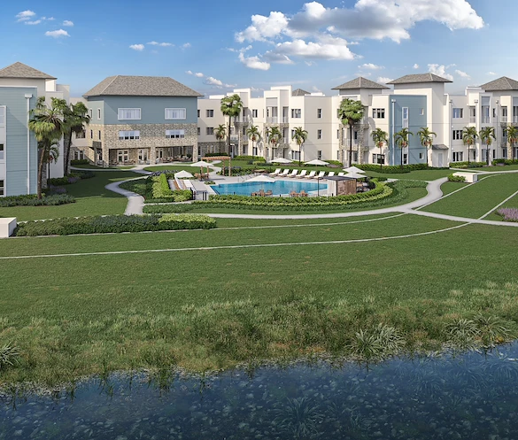 AVIVA Port St. Lucie West senior living community offering active adult living and independent living in Port St. Lucie, FL, outdoor area