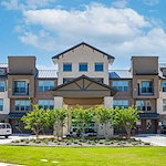 Watermere McKinney senior living community offering active adult living and independent living in McKinney, TX, front exterior and entrance