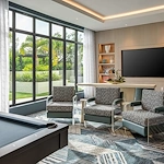 Allegro Fort Lauderdale, senior living community in Fort Lauderdale, FL, offering independent living, assisted living, memory care, and respite care, activities room with a pool table