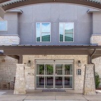 Front entrance of Verena at Leander Senior Living in Leander, Texas