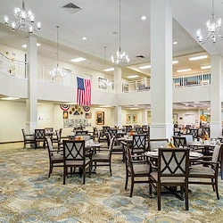 Cottonwood Estates Gracious Retirement Living Hawthorn Senior Independent Living in Alpharetta, Georgia dining room