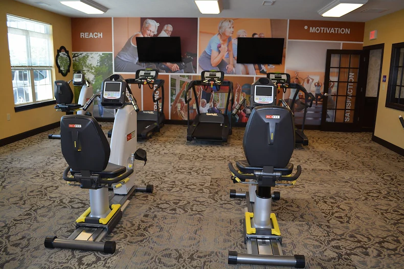 Aster Place senior living community offering independent living, assisted living, memory care, and respite care in Lafayette, IN, fitness center