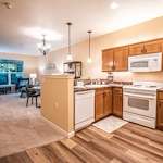 The Stafford Senior Living in Lake Oswego, Oregon apartment kitchen