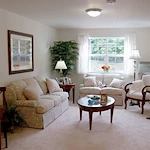 Carolina Estates Gracious Retirement Living Hawthorn Senior Independent Living in Greensboro, North Carolina living room