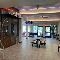 Fieldstone Memory Care of Bainbridge lobby and theatre